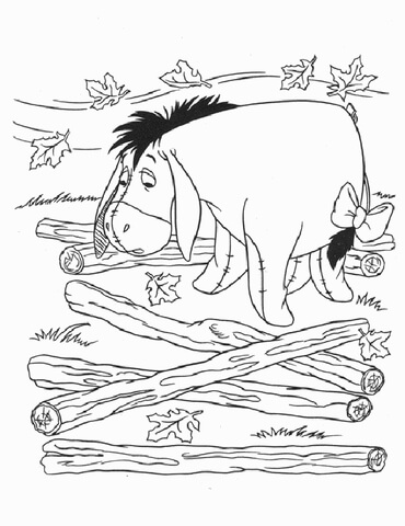 Sad Eeyore  Coloring page