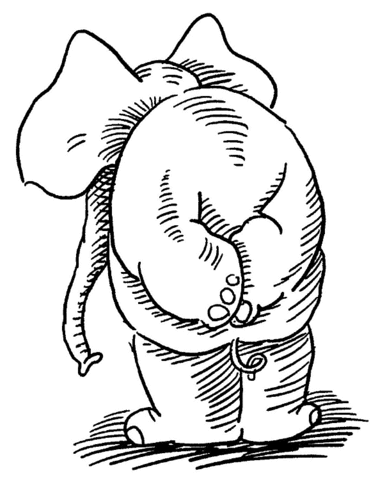 Elephant 2 Coloring page