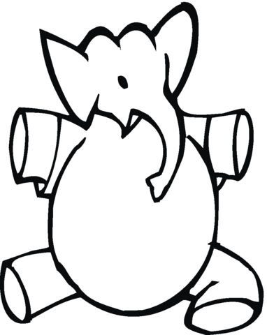 Elephant Toy Coloring page