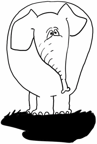 Elephant 3 Coloring page