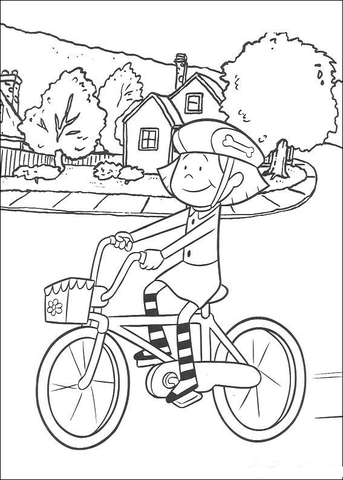 Emily Is Riding Her Cycle  Coloring page