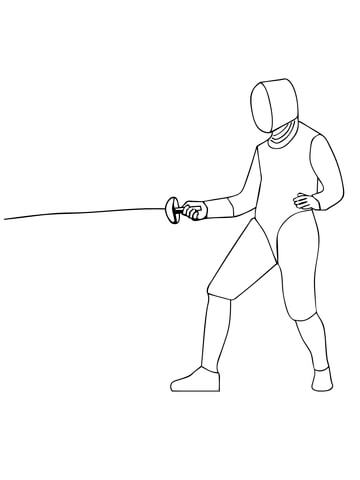 Epee Fencing Coloring page