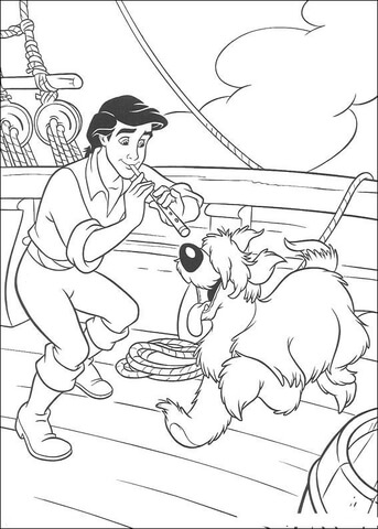 Eric Is Playing on fife Coloring page