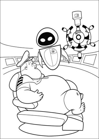 Eva Is Warning Captain  Coloring page