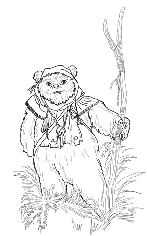 Ewok Coloring page