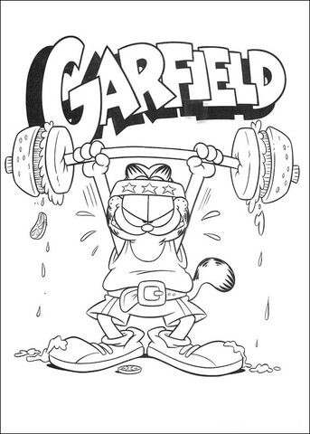 Dumbell Exercise  Coloring page