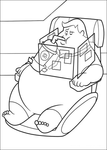 Fat Lazy Guy John Coloring page