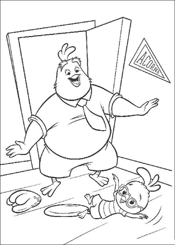 Buck Cluck and Ace Cluck Coloring page