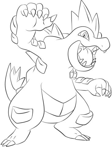 Feraligatr Coloring page