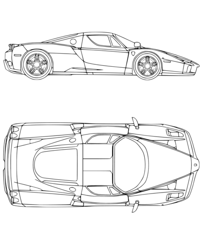 Ferrari car Coloring page