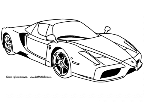 Ferrari Enzo Car Coloring page