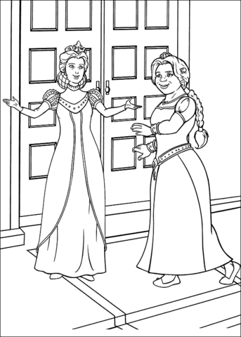 Fiona And The Queen  Coloring page