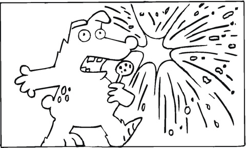 Fireworks  Coloring page