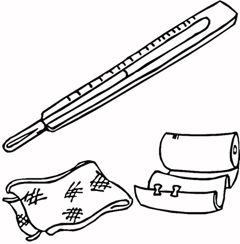 First Aid Kit Coloring page