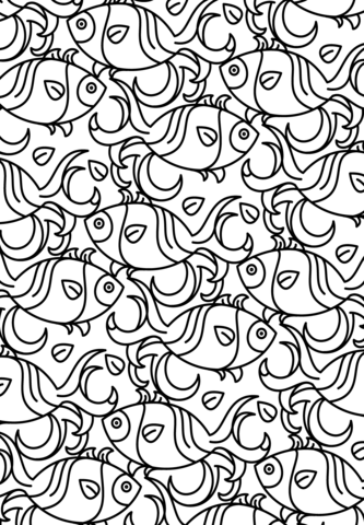 Fish Pattern Coloring page