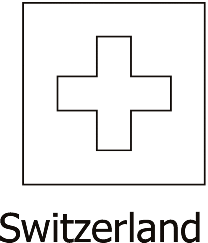 Switzerland Flag Coloring page