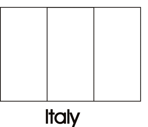 Italy Flag  Coloring page