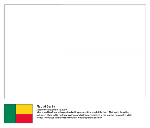 Flag of Benin Coloring page