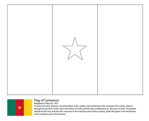 Flag of Cameroon Coloring page