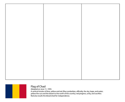 Flag of Chad Coloring page