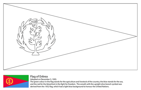 Flag of Eritrea Coloring page