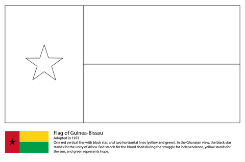 Flag of Guinea Bissau Coloring page