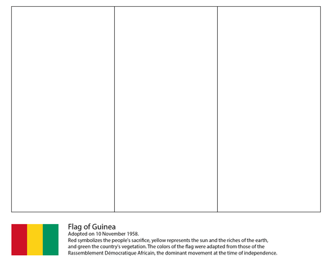 Flag of Guinea Coloring page