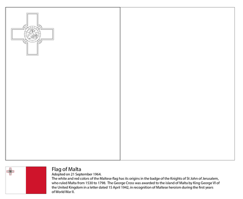 Flag of Malta Coloring page