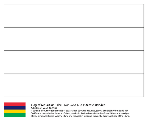 Flag of Mauritius Coloring page