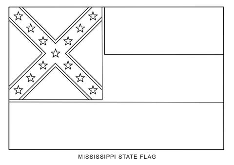 Flag of Mississippi Coloring page