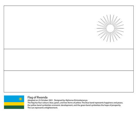 Flag of Rwanda Coloring page