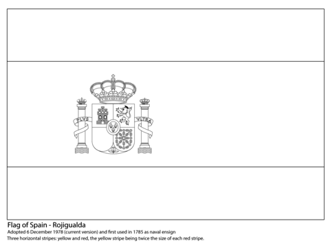 Flag of Spain Coloring page