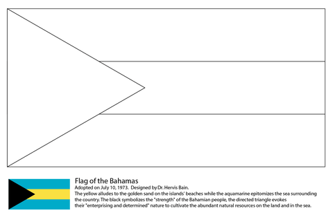 Flag of the Bahamas Coloring page