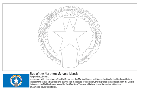 Flag of the Northern Mariana Islands Coloring page