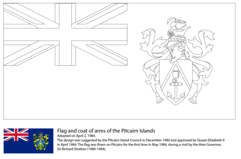 Flag of the Pitcairn Islands Coloring page