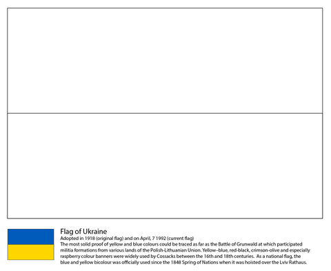 Flag of Ukraine Coloring page