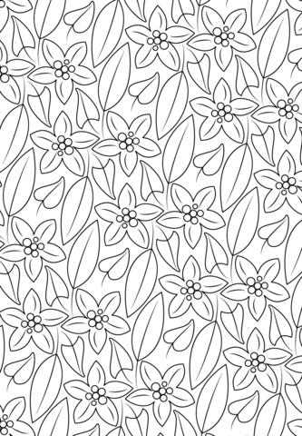 Floral Pattern Coloring page