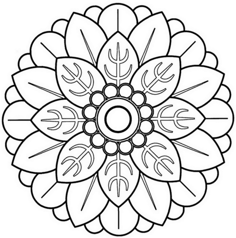 Flower Mandala Coloring page