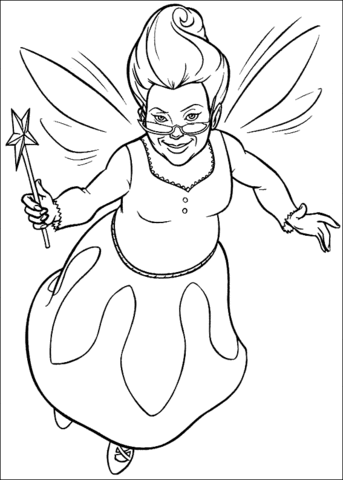 Flying Fairy  Coloring page