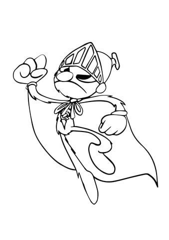 Flying Super Grover Coloring page