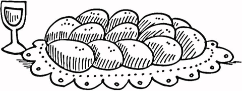 Food of Shabbat  Coloring page