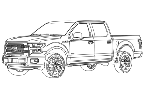 Ford F150 Pickup Truck Coloring page