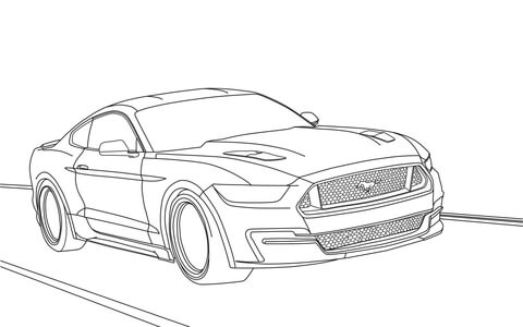 Ford Mustang 2015 Coloring page