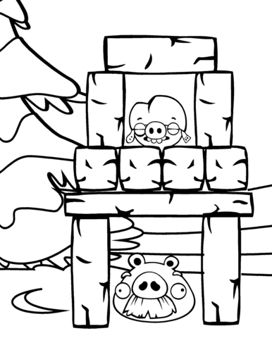 Foreman and Corporal Pig Coloring page