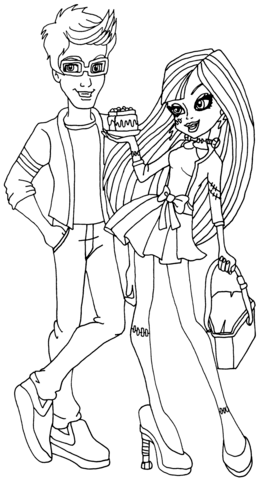 Frankie and Jackson Picnic Casket Coloring page