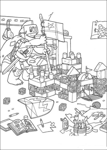 Franklin And His Toys  Coloring page