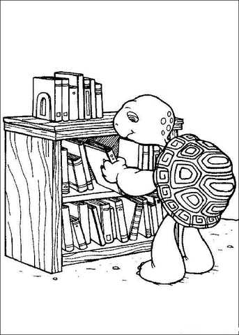 Franklin Wants To Read A Book  Coloring page