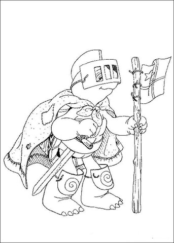 Franklin Warior  Coloring page