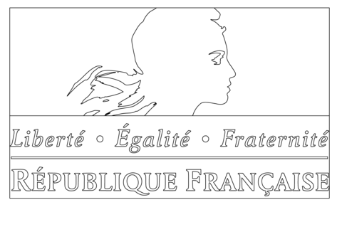 French Government Logo Coloring page