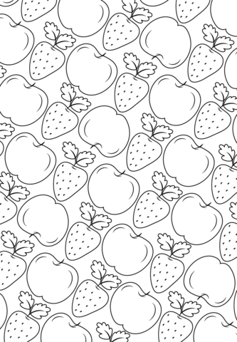 Fruit Pattern Coloring page